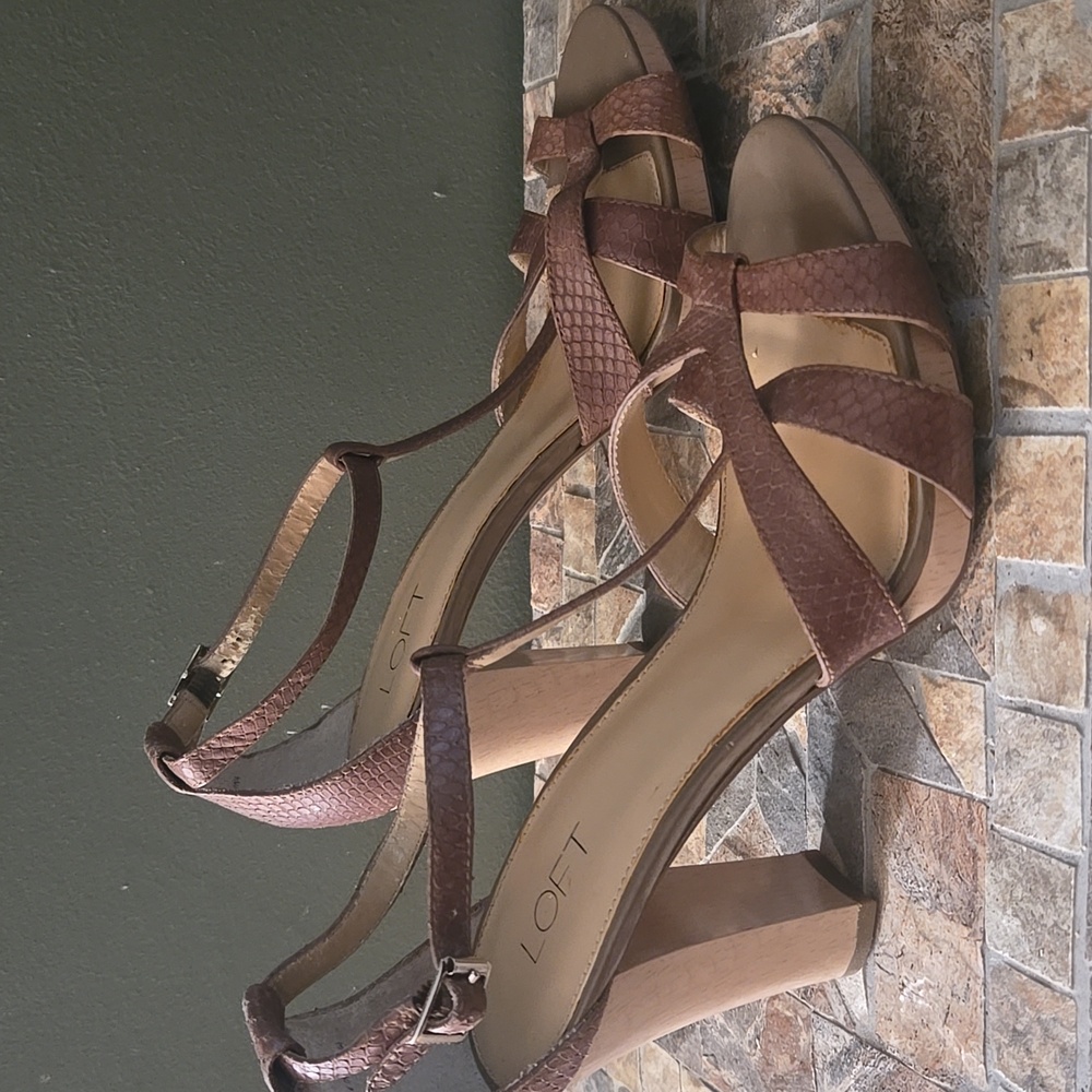 LOFT block high heels sandals, size 7 - Picture 5 of 5